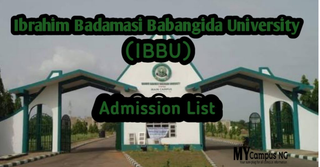 IBBU Admission List