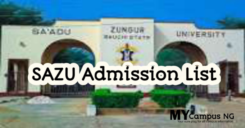 SAZU Admission List